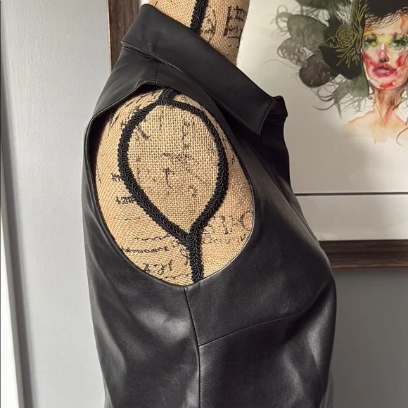 Bailey 44 Black collared Shirt Dress with snap buttons - Picture 7 of 13